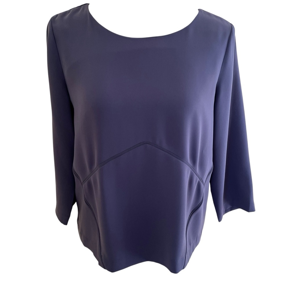 Cooper & Ella Grey Scoop Neck 3/4 Sleeve Top S